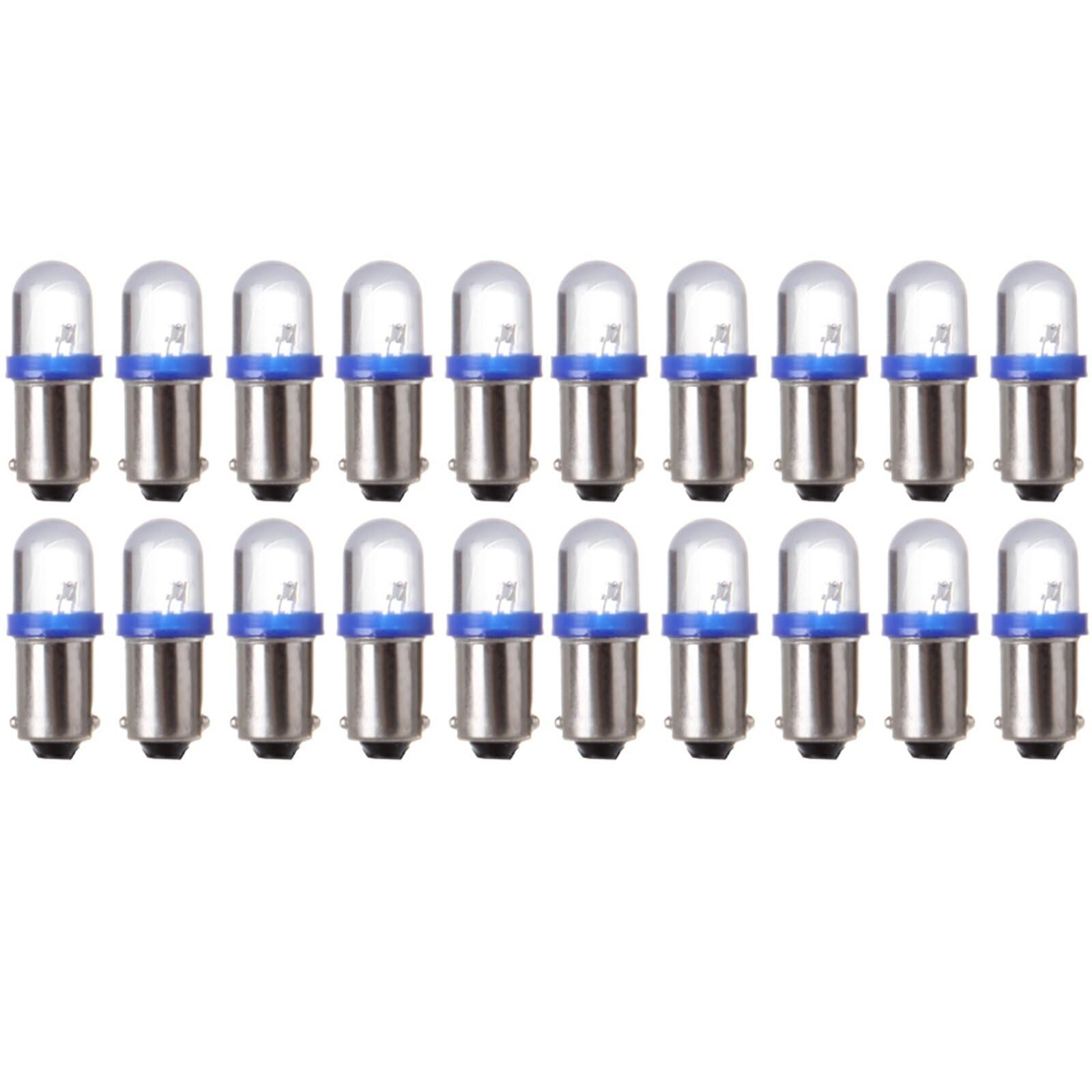cciyu 20 Pack Blue BA9S 57 Bayonet LED Bulb Gauge Cluster Instrument
