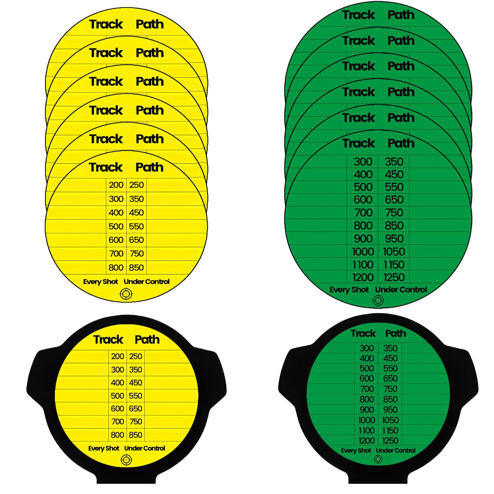 Twizz Scope DOPE Sticker Pack: Removable, Writable Adhesive Yellow + Green