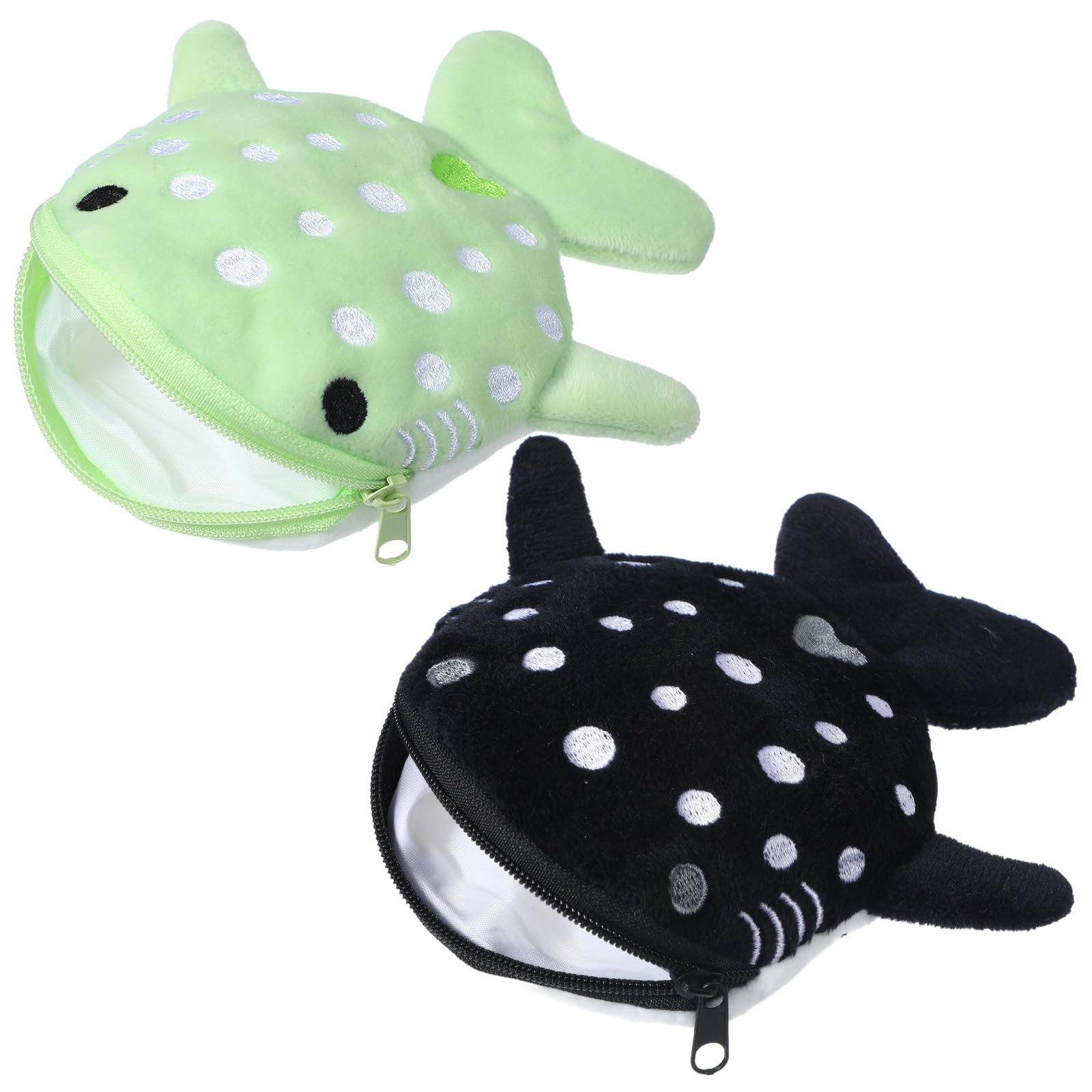 Mabor 2PCS Shark Coin Pouch  Cute Cartoon Change Purse, Small Zipper Wallet f...