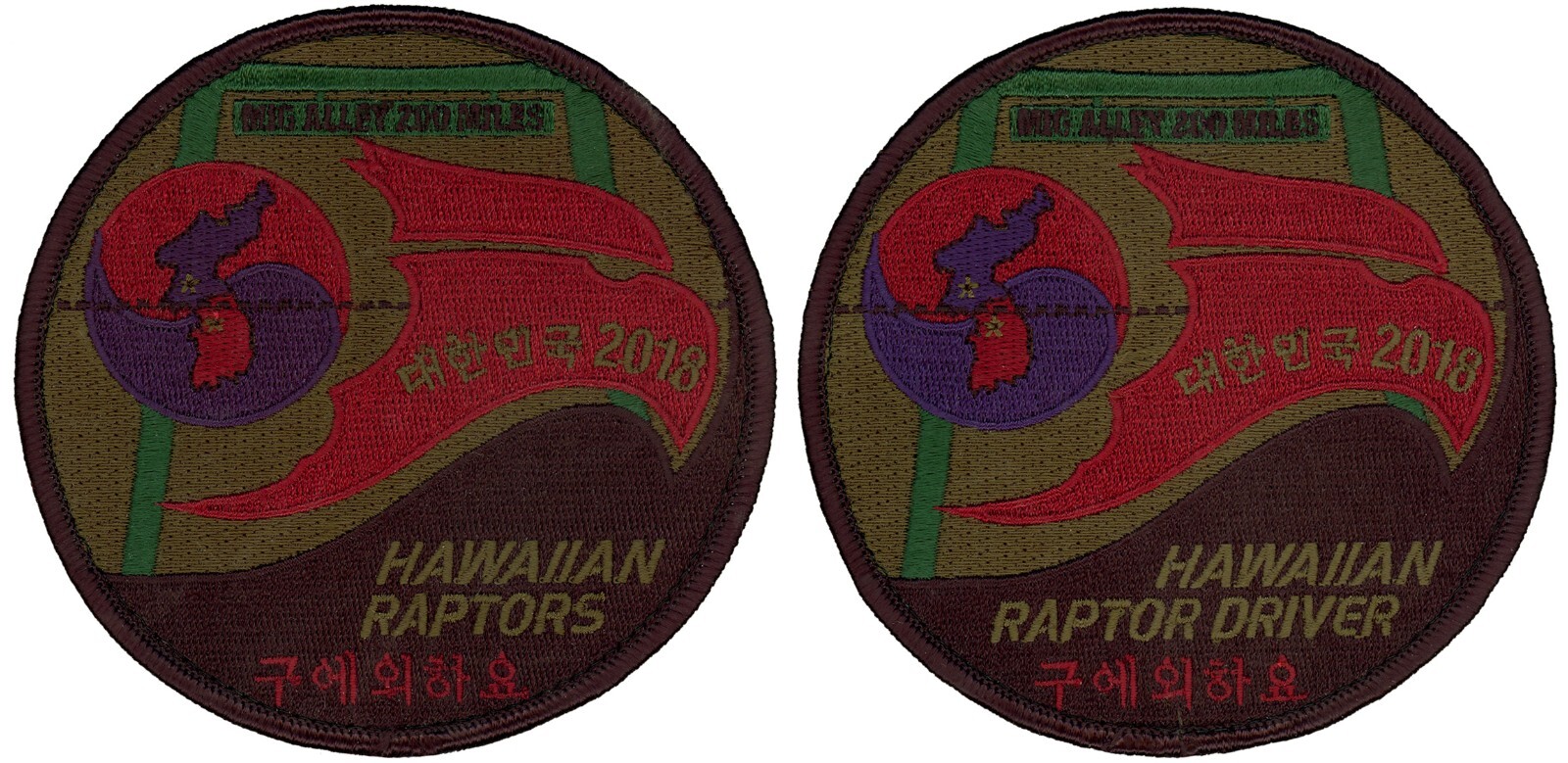 USAF 199th FIGHTER SQUADRON – F-22 MAX THUNDER 2018 PATCH - SET
