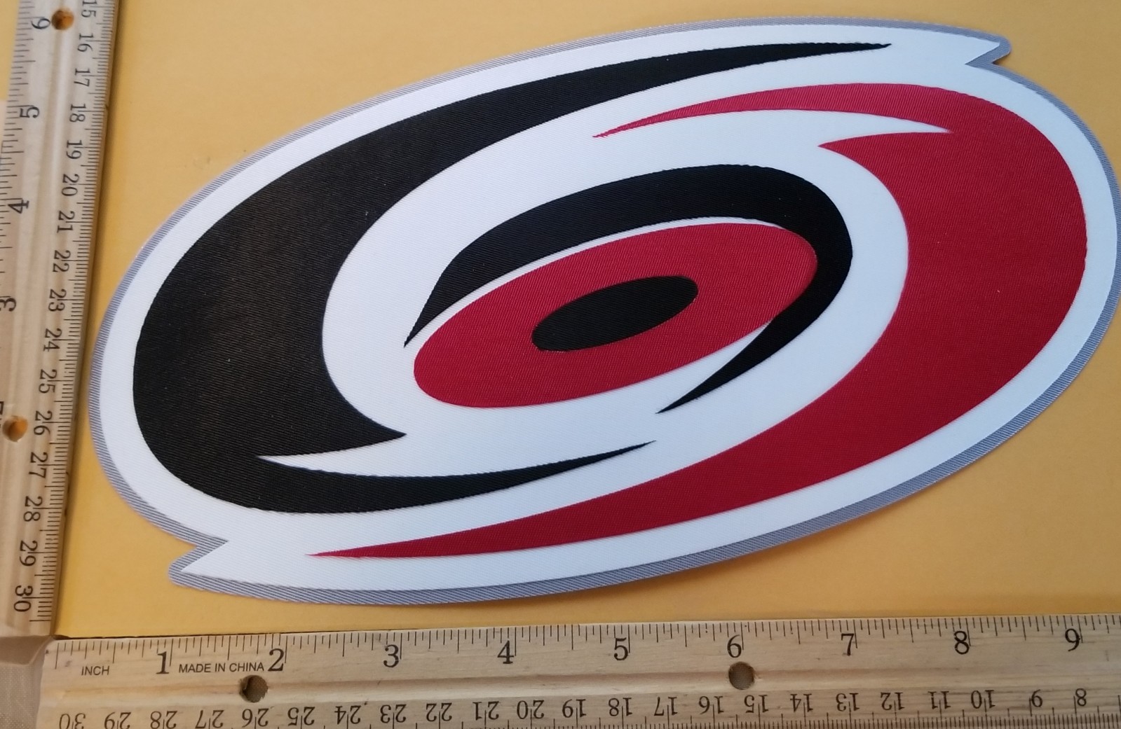 HUGE CAROLINA HURRICANES IRON-ON PATCH - 6" X 9"
