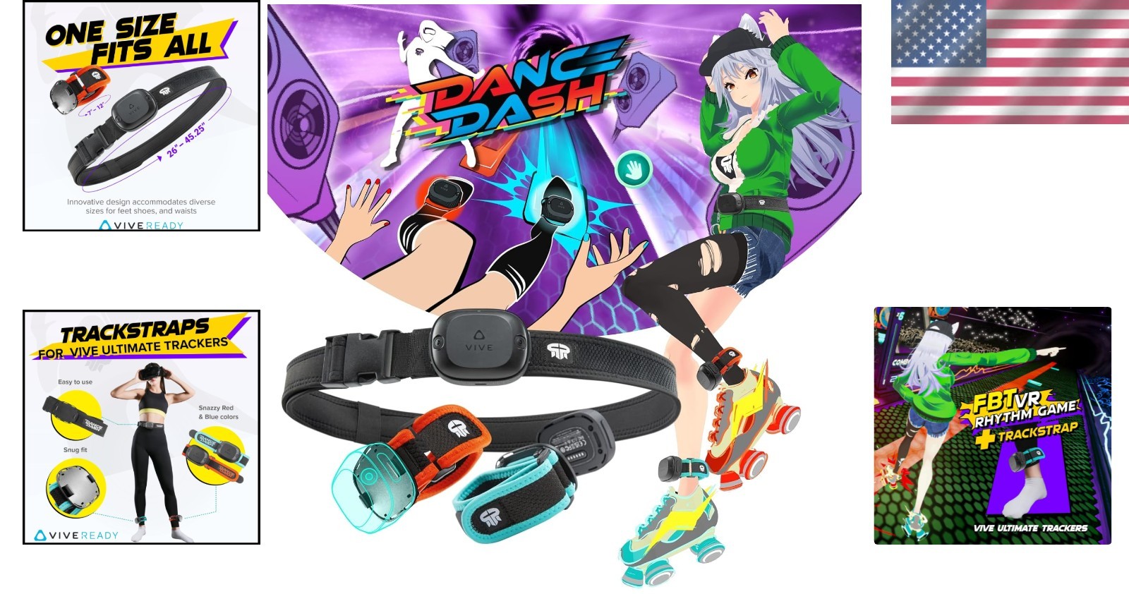 Full-Body Tracking Straps for VIVE with Dance Dash - Elevate Your VR Dance