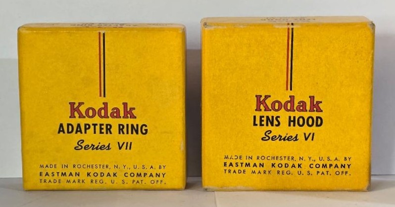 Kodak Vintage Boxes Series VI Lens Hood and Series VII Adapter Ring