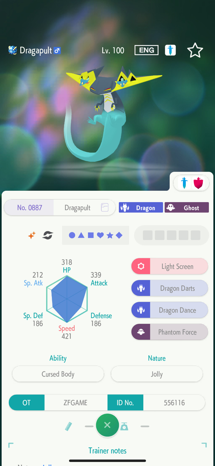✨6IV SHINY Dragapult + EVS🚀 POKEMON HOME✨Champions✨Online delivery⚡