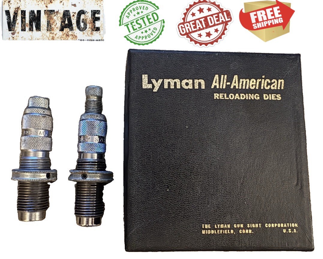 Lyman All-American 8mm Two Die Set Reloading Dies Vintage USA Made