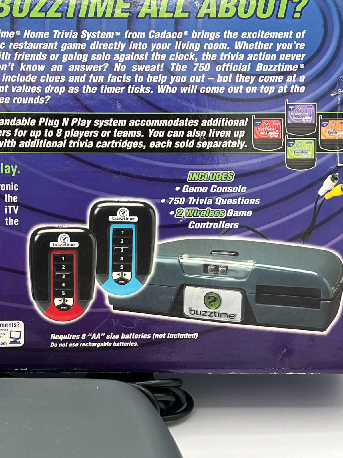 Vintage Buzztime Home Trivia System Plug N Play System Electronic Interactive