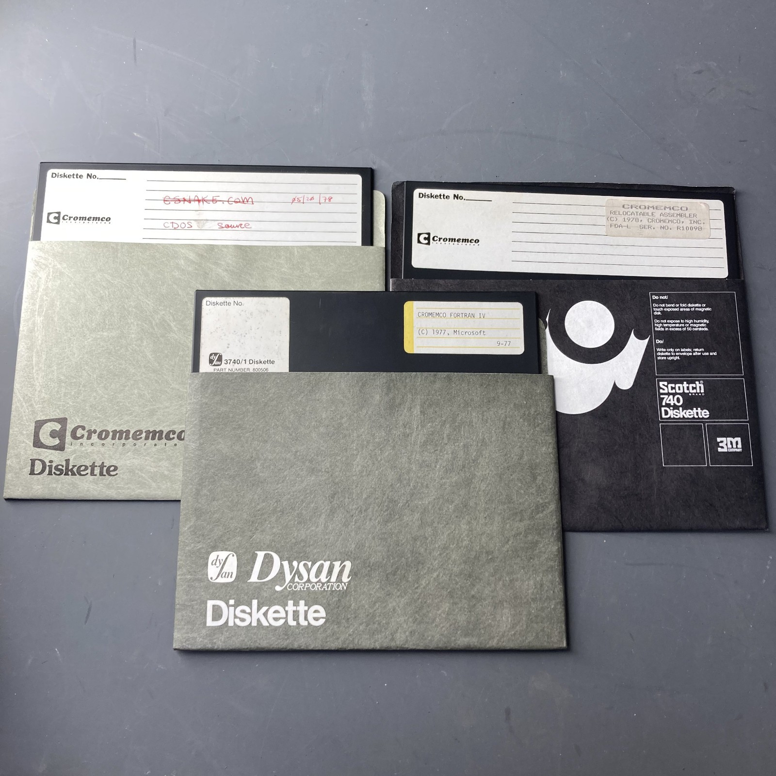 Cromemco CDOS Source Assembler Fortran IV 8 Inch Floppy Diskette 70s 1970