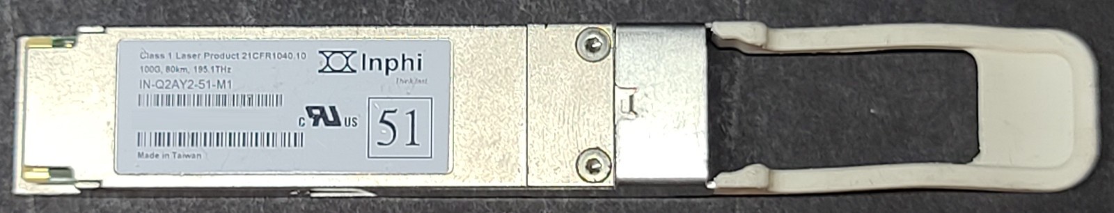 Marvell Inphi Colorz IN-Q2AY2-51-M1 100G QSFP28 C-Band DWDM PAM4 80km Transceivr