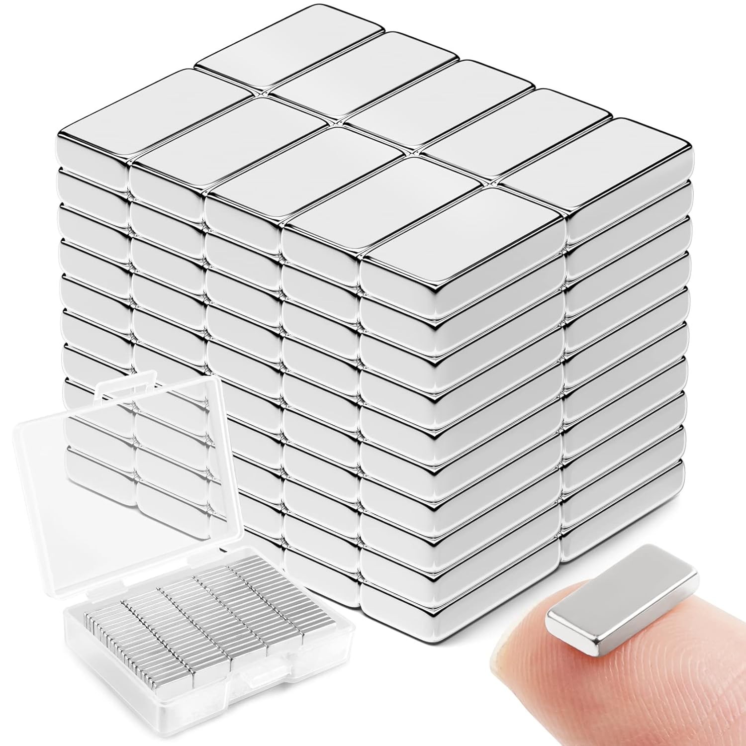 100 Strong Neodymium Magnets 10X5X2Mm Bar Heavy Duty Rectangular Small Science