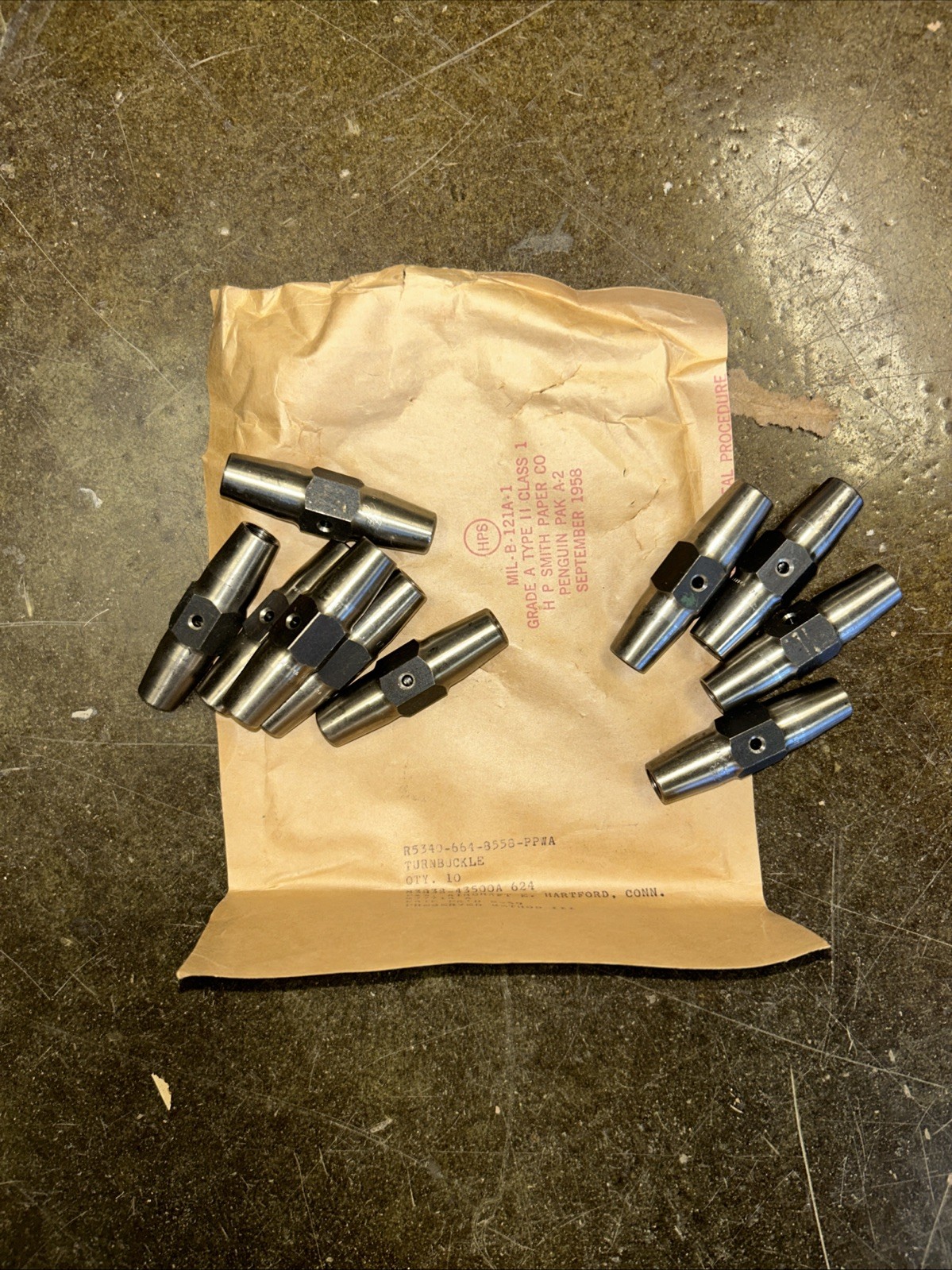 Vintage Pratt & Whitney Turnbuckle Body #2777714 Lot Of 10