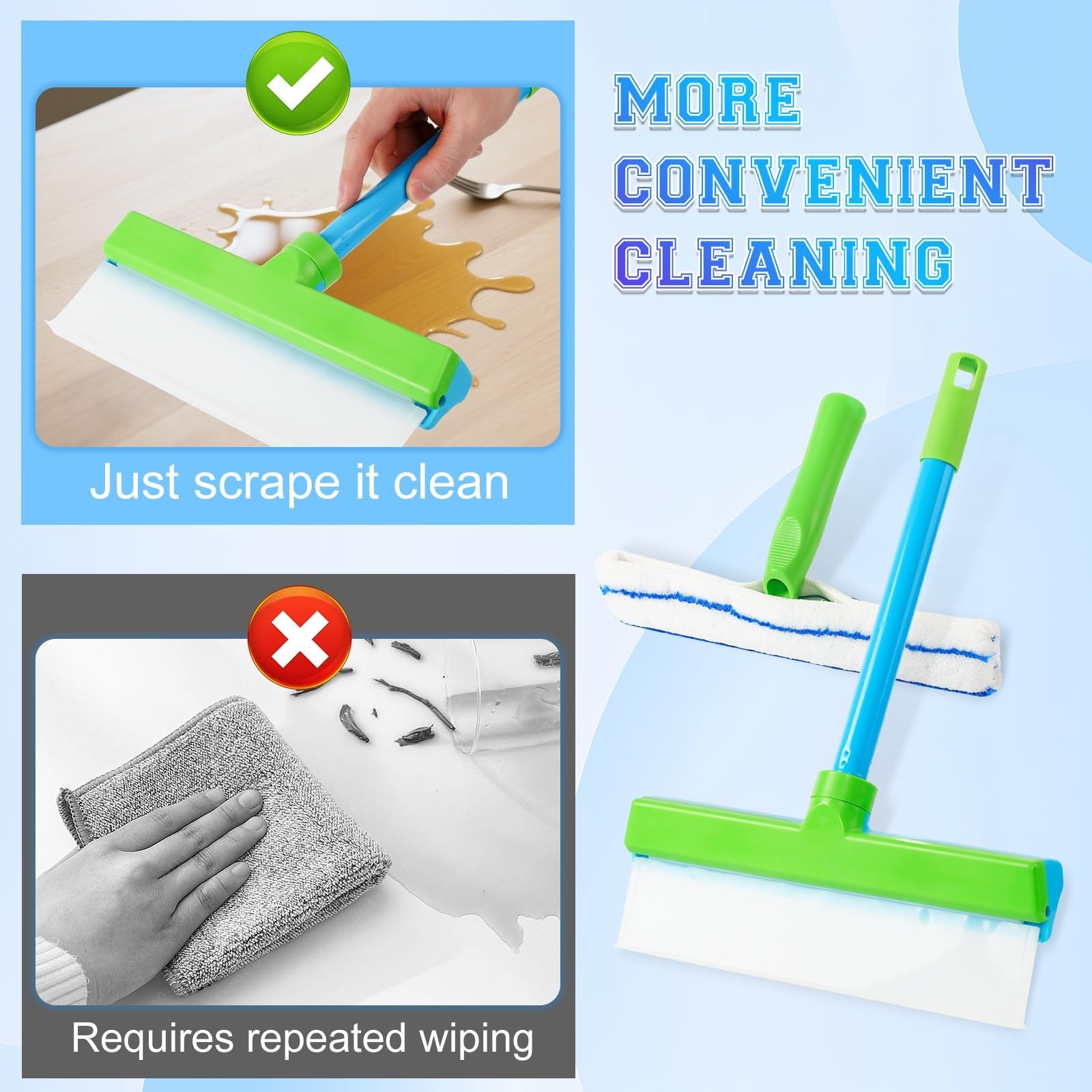 Recyclable Silicone Window Squeegee Kit, Window Cleaning Kit, Window Squeegee...