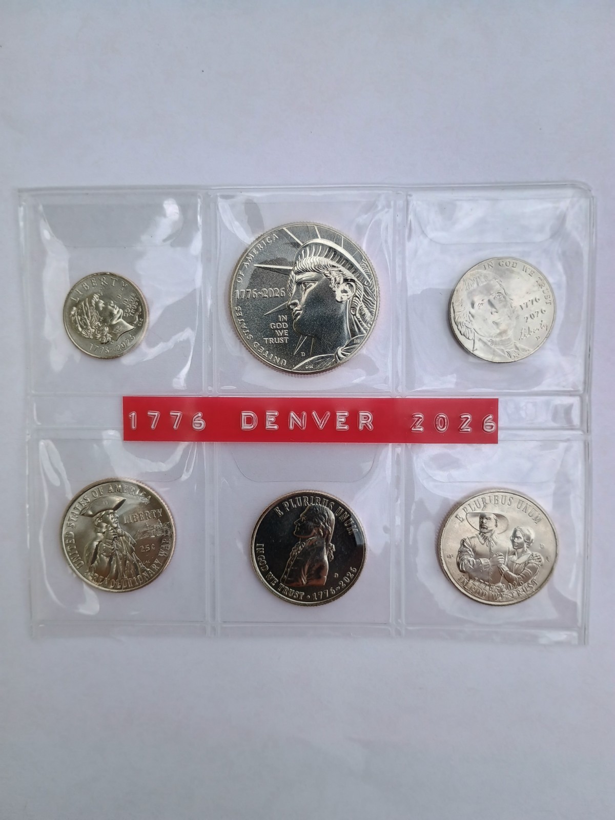 2026 D Semi-Quincentennial Uncirculated 6 Coin Set  Anniversary Collection 2Date