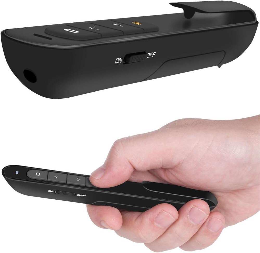 Dino Wireless Presenter Black w/Laser Light USB Receiver + Pouch D05-DF-US (2)
