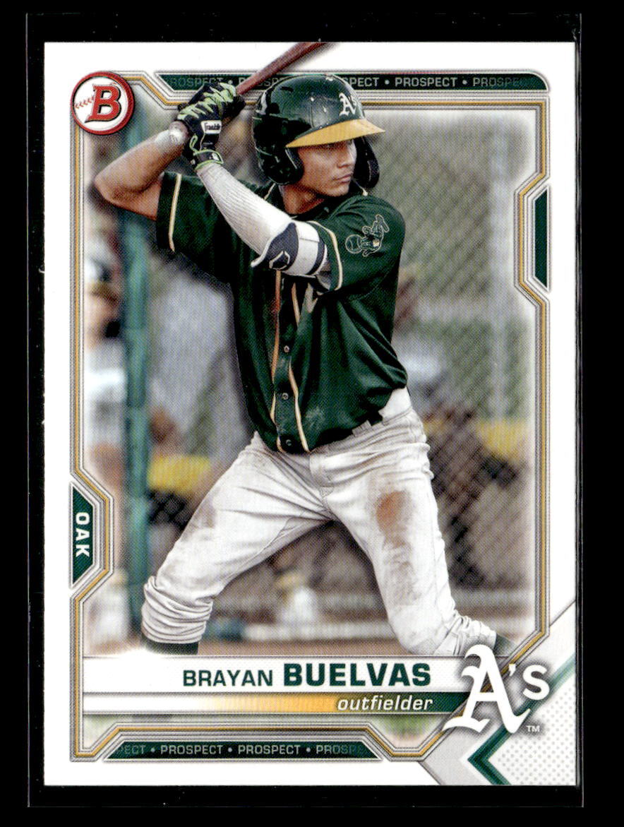 2021 Bowman Draft Paper Brayan Buelvas Oakland Athletics #BD-39 5 Card Lot