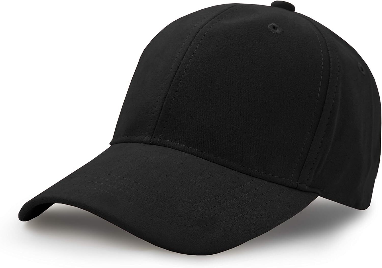 UltraKey Suede Baseball Cap, Unisex Faux Leather One Size, Black