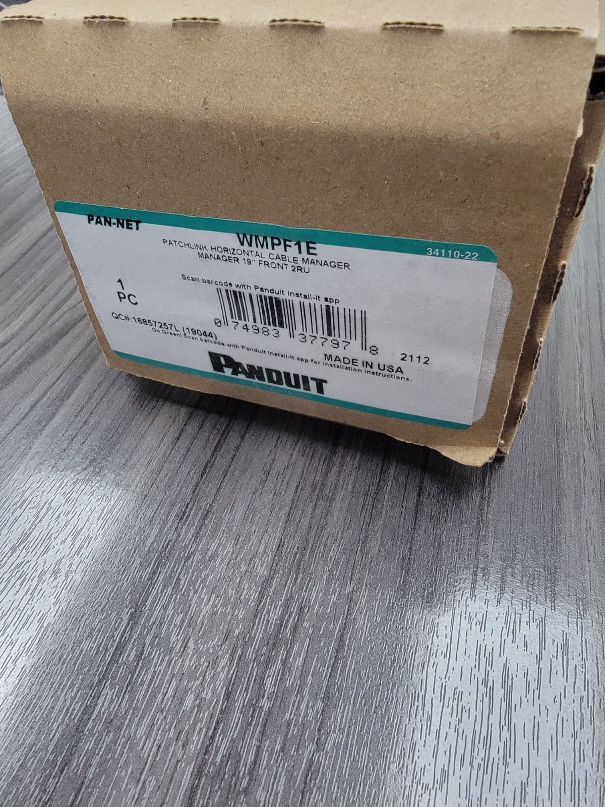 Panduit 2RU Patchlink Horizontal Cable Manager WMPF1E