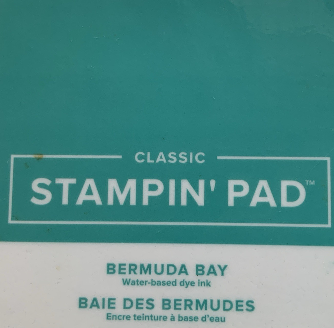 Stampin Up Ink Pad BERMUDA BAY IN COLOR 2009 RETIRE 2022 Current Case AS IS FLAW
