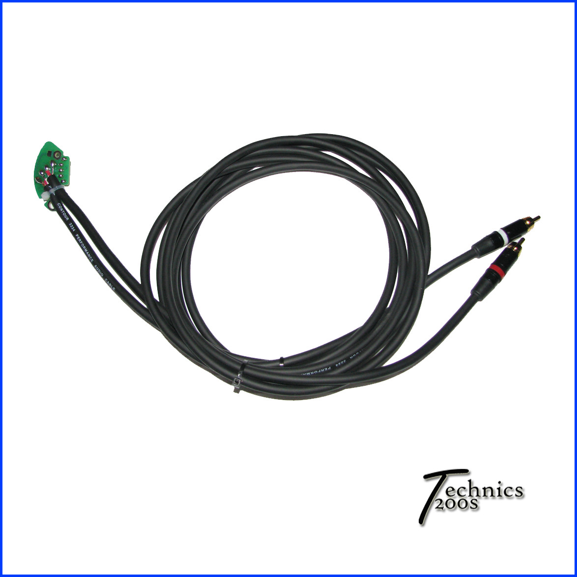 4.6 FT TECHNICS 1200 1210 6FT RCA RCAS - NEUTRIK REAN GOLD - INTERNAL GROUND PCB