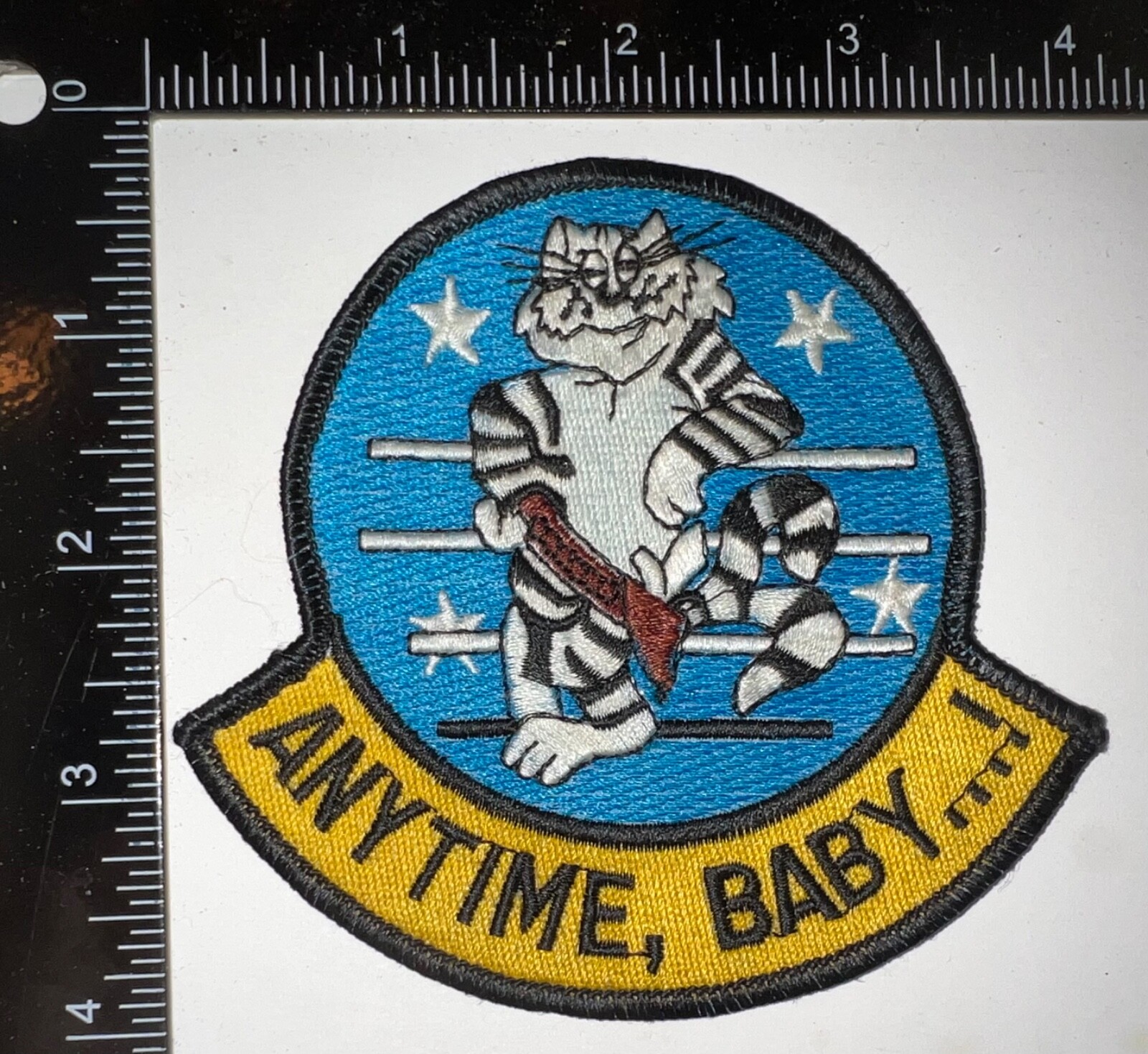Cold War USN US Navy F-14 Tomcat Anytime Baby Patch