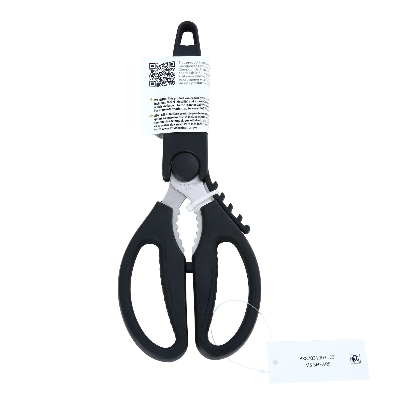 Black Handle Stainless Steel Multi-Purpose 8.6in Kitchen Shears