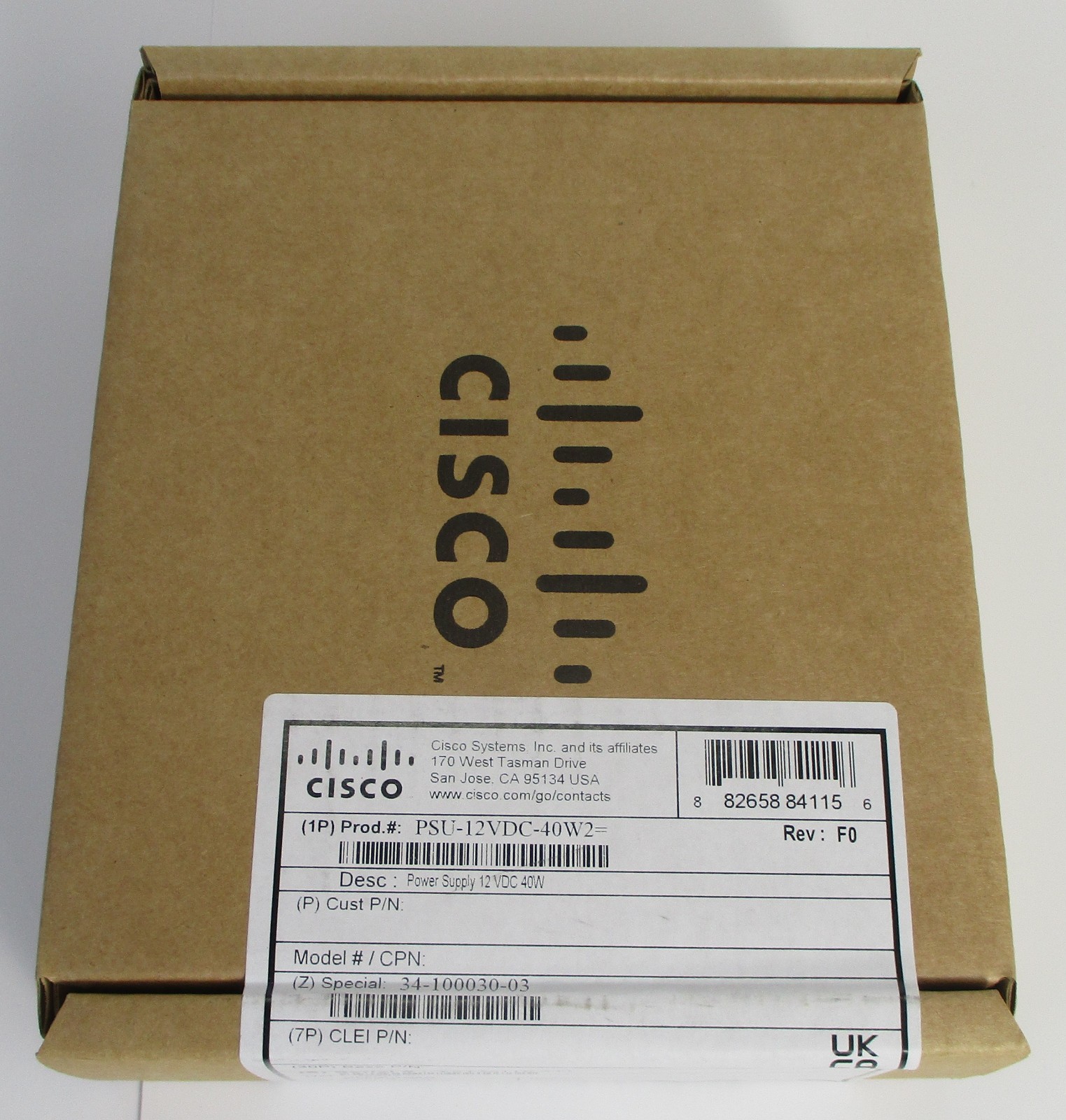 Cisco PSU-12VDC-40W2= 12-Volt 40-Watt AC Adaptor TelePresence E20