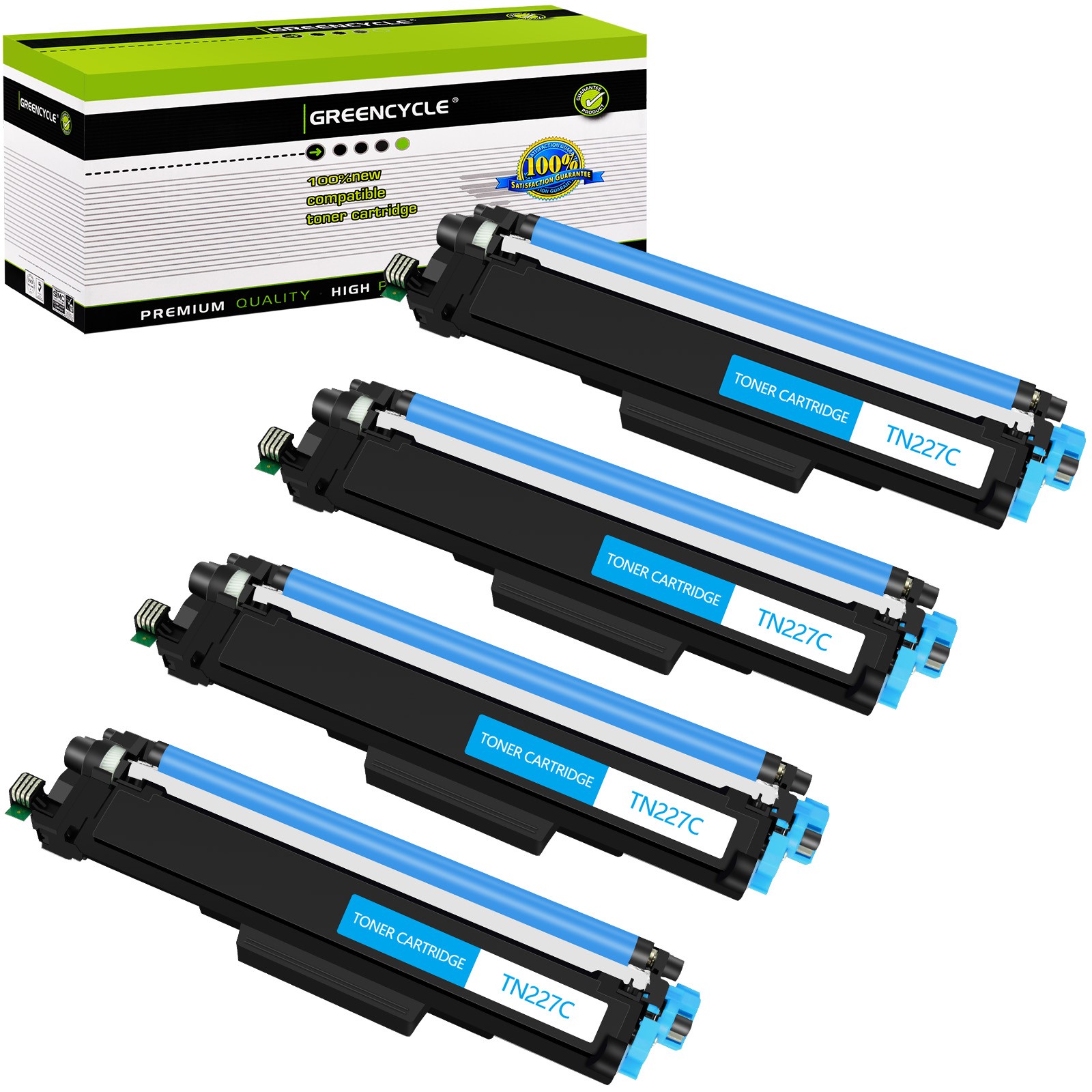 4PK TN227CY Cyan Toner Cartridge Fits for MFC-L3710CW MFC-L3750CDW MFC-L3730CDN