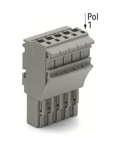 100 COUNT - WAGO 2022-104 1-CONDUCTOR FEMALE PLUG; 2.5 MM