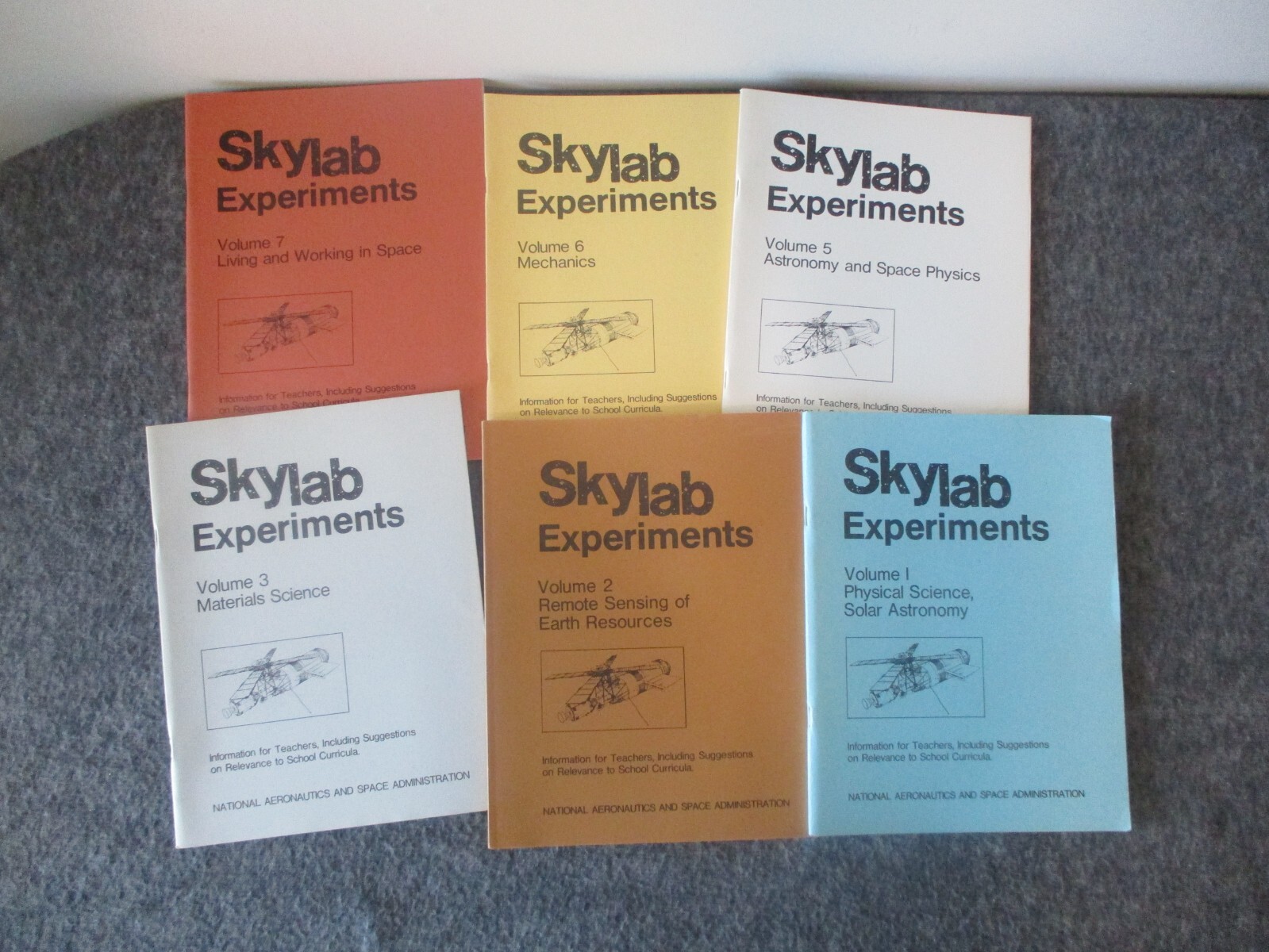 NASA APOLLO SKYLAB EXPERIMENTS BOOKLETS VOLUMES 1-7 (MISSING #4)-SET 6 EDUCATION