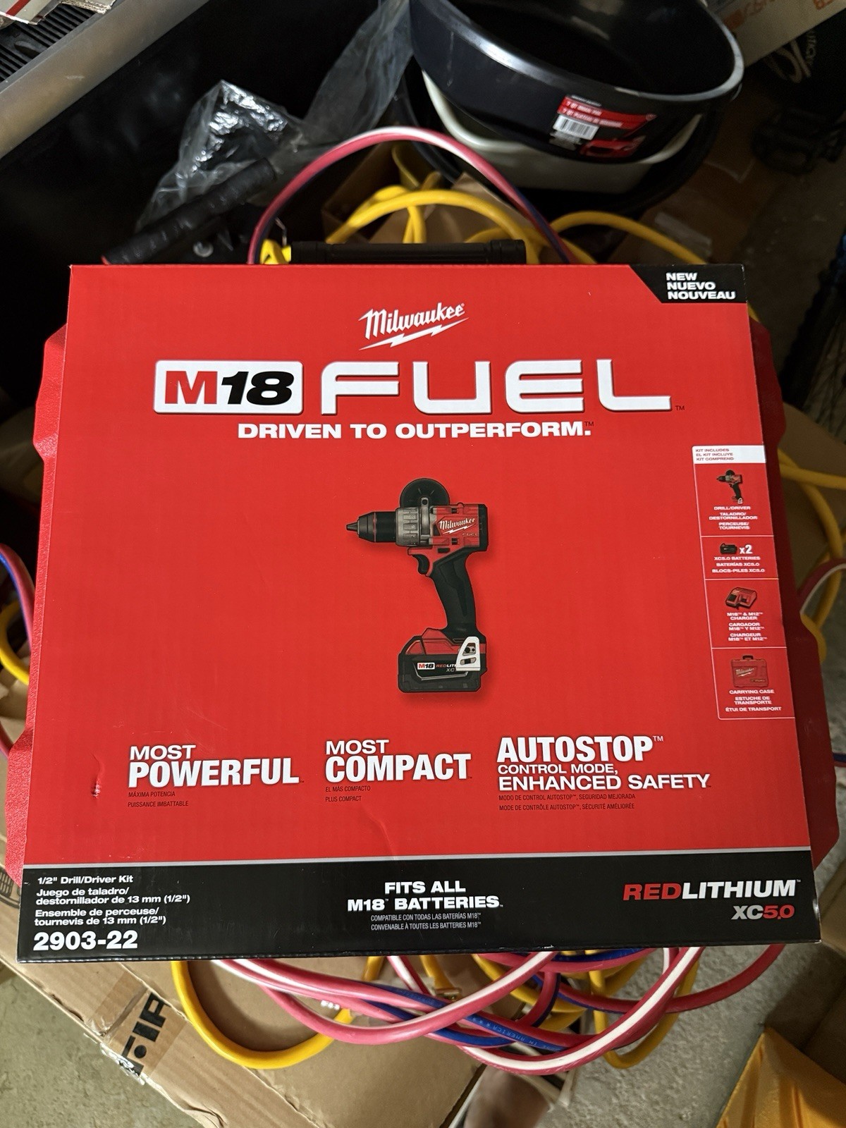 Brand New Retail Box Milwaukee 2903-22 M18 FUEL 1/2" Drill/Driver Kit