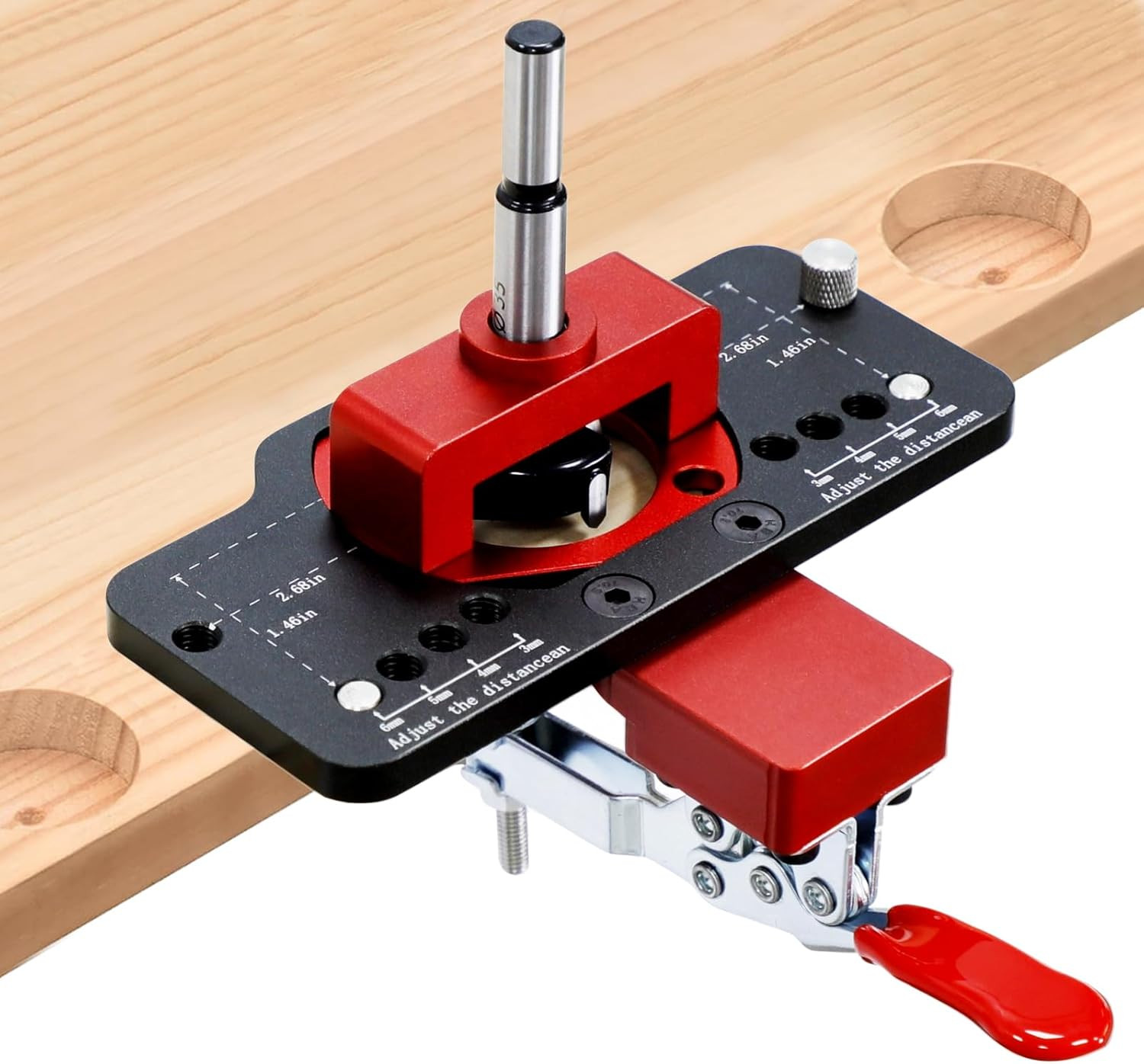 Metal Concealed Hinge Jig with Woodworking Tools,35Mm Concealed Door Hinge Jig,C