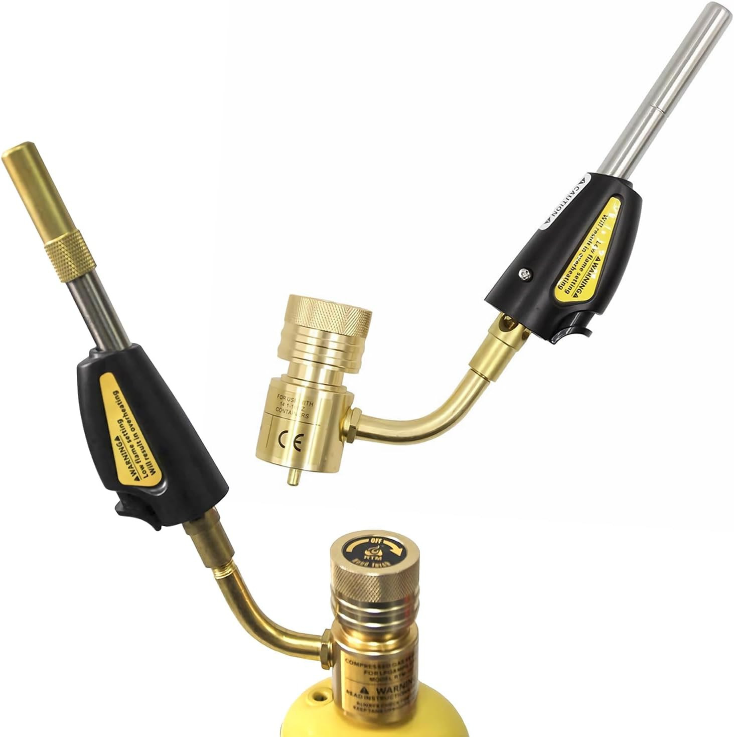 QWORK Torch Swirl Tips, 2 Pack, Compatible with Map-Pro/Lp Gas, Self Lighting, G