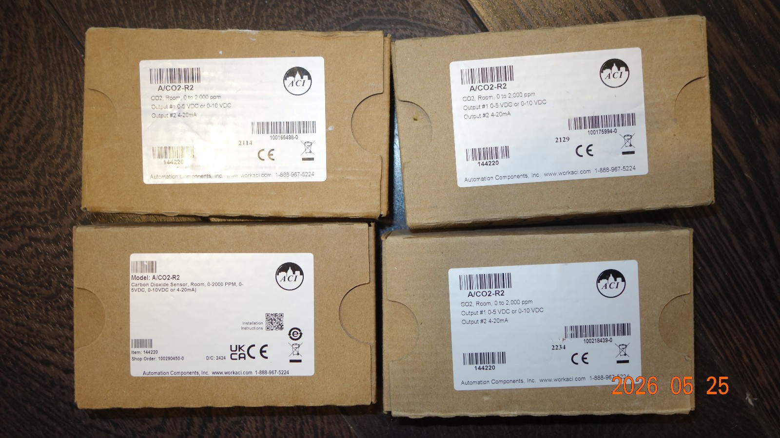 Qty 4 ACI A/CO2-R2 Room Sensor, White NEW FREE SHIPPING TO LOWER 48