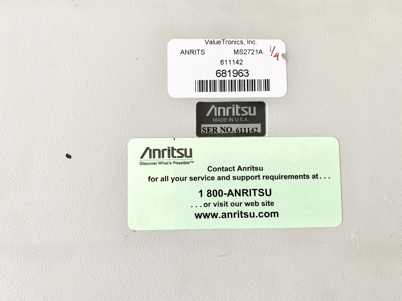 Anritsu MS2721A HandHeld Spectrum Master Analyzer back cover