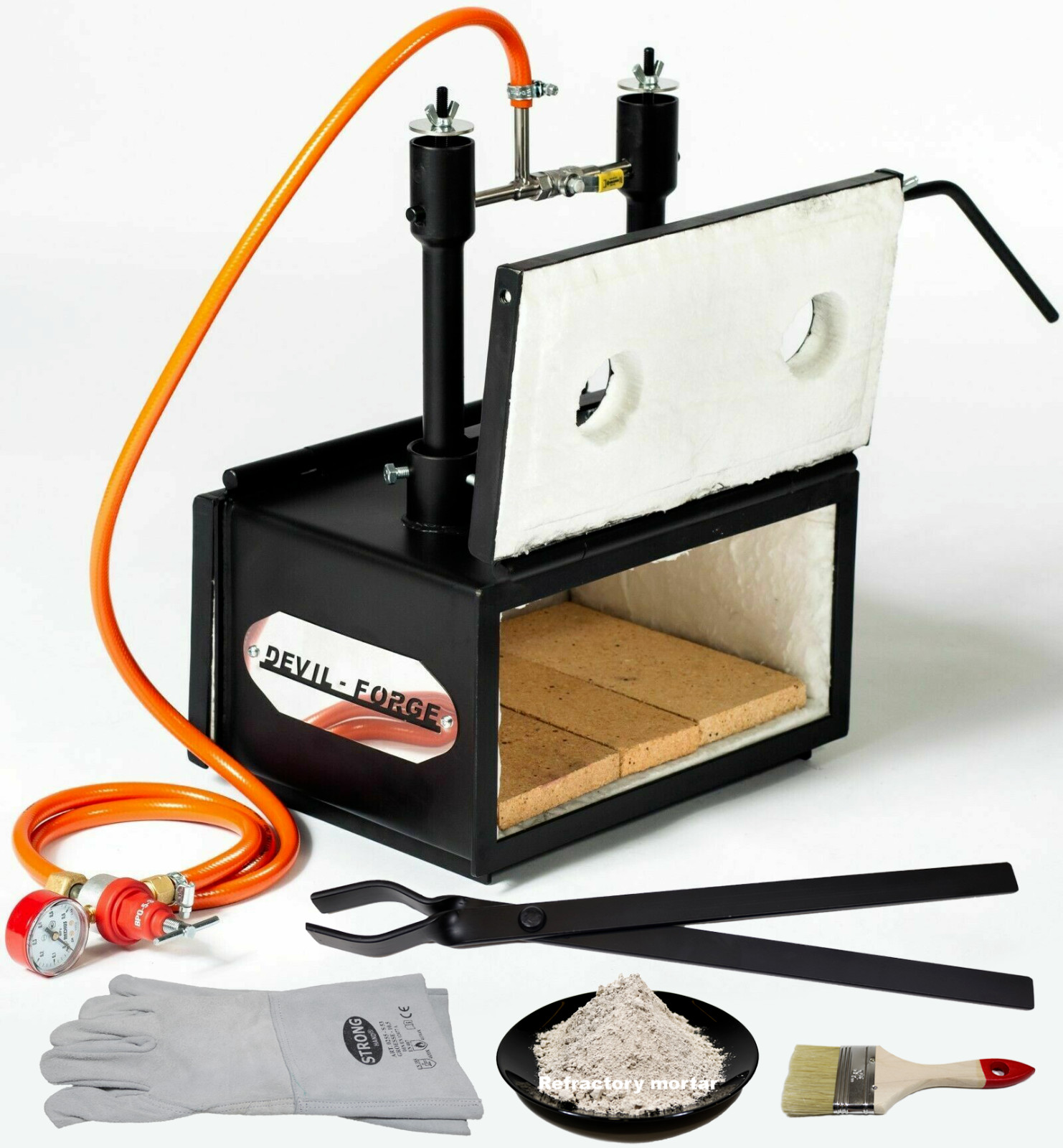 DFHS2+2D/5.2" GAS PROPANE FORGE Furnace Burner Blacksmith Horseshoe Makers USA