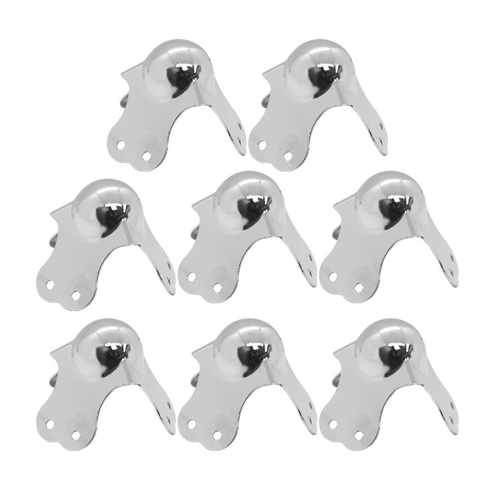 8 Pack Large 2.5" Chrome Ball Corners for PA DJ Rack Road ATA Case