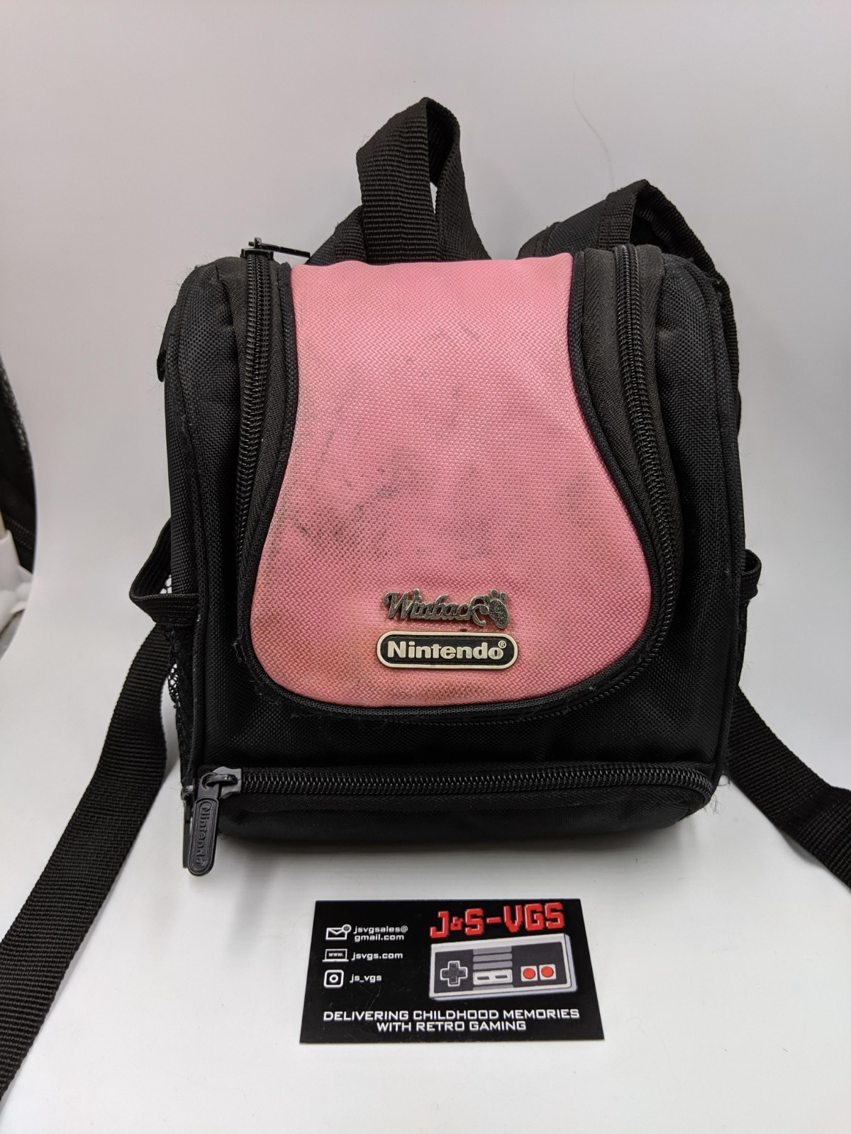 Nintendo Gameboy Mini Backpack Bag Carrying Case Soft Nylon Travel Case 1980's