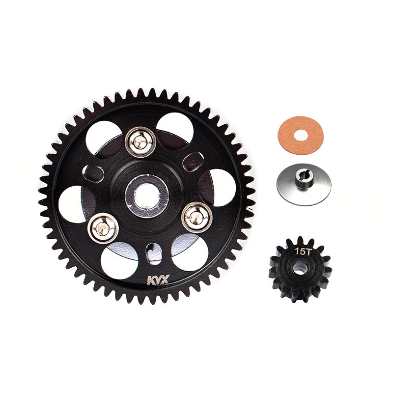 KYX  HD Hardened Steel 56T Spur Gears Set for RC Axial SCX10 Wraith (56T/15T)