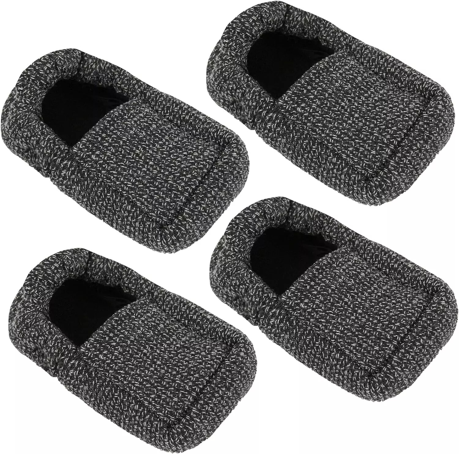 Walker Ski Glide Covers 4 PCS - Heavy Duty Removable Padded Replacement Caps- Un