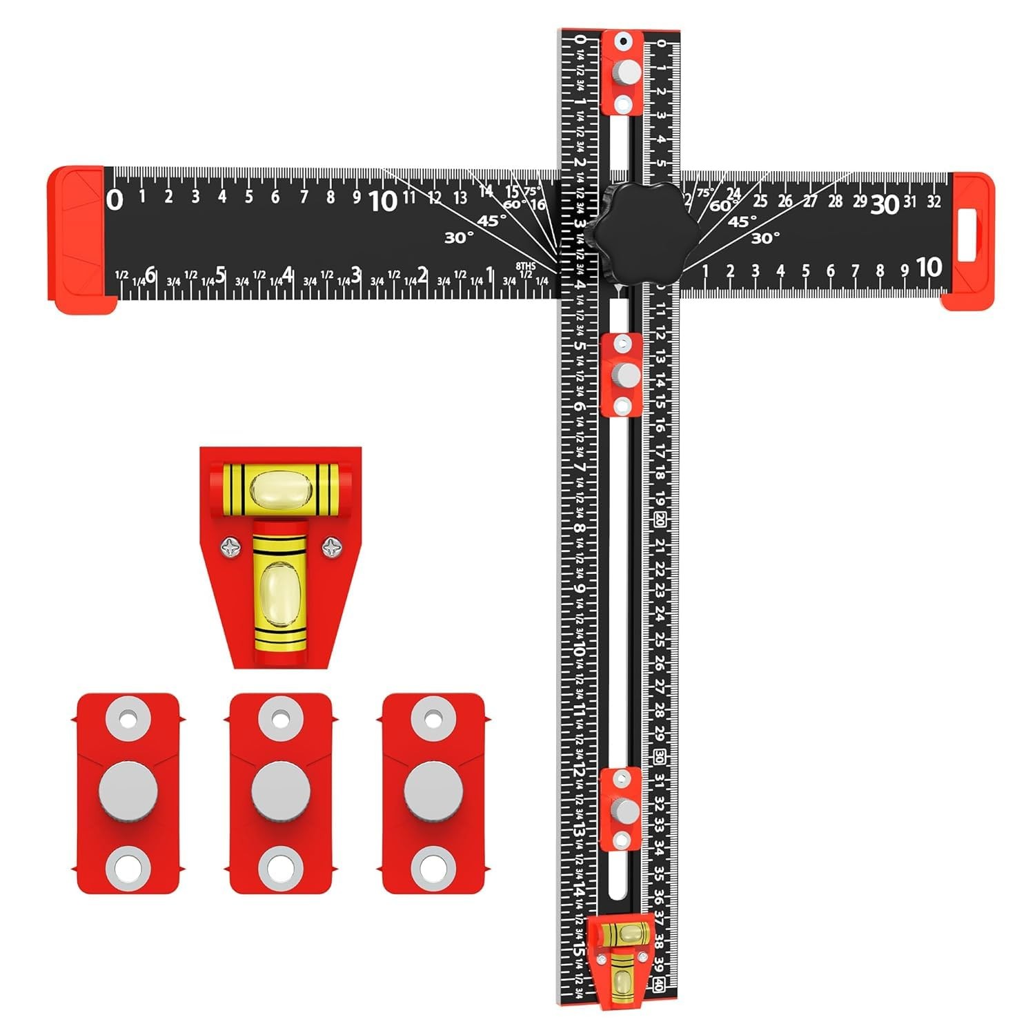 4in1 Drilling Positioning Jig 35cm/14inch Multifunctional T Square Ruler