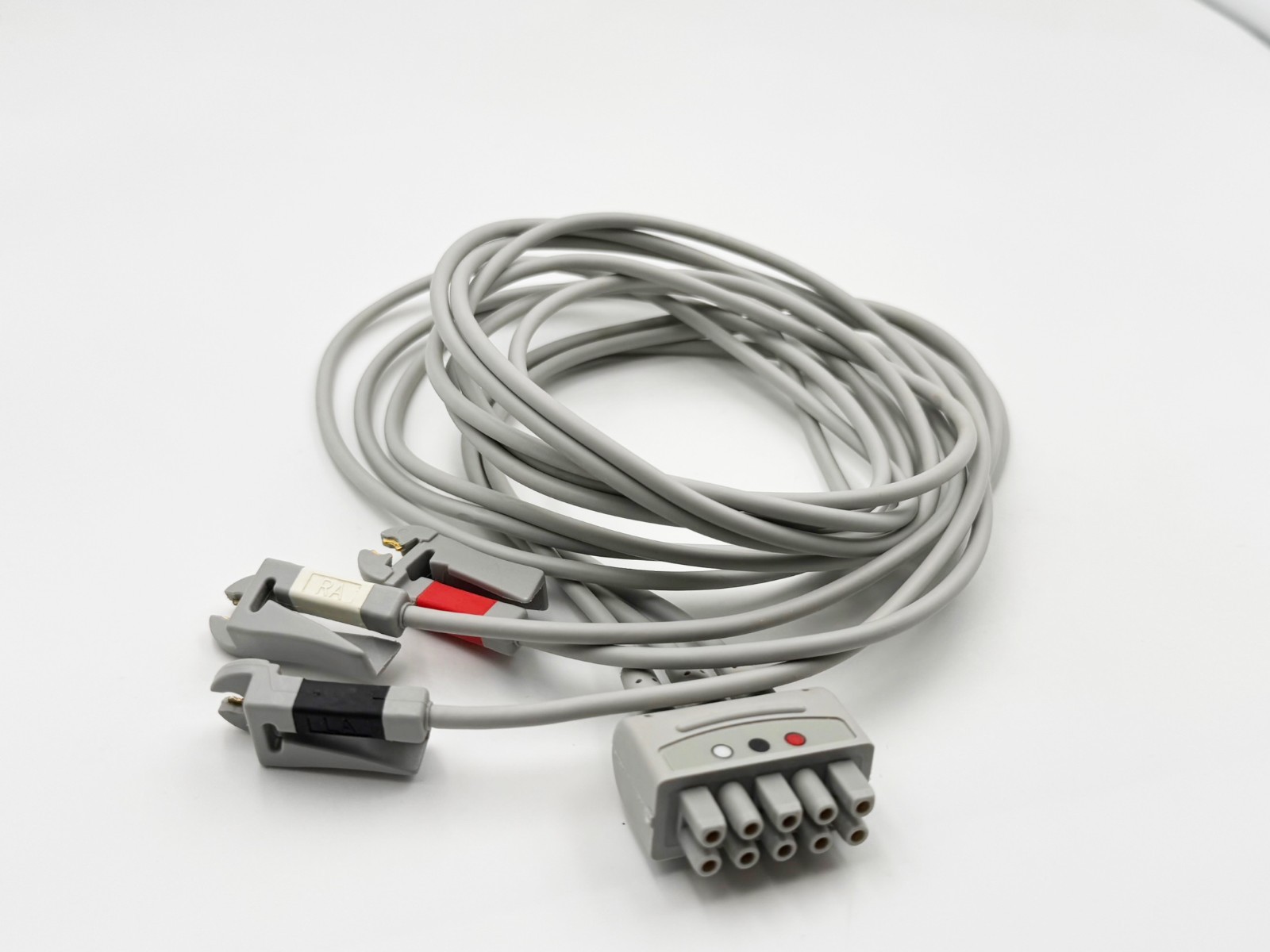 GE 2106390-002 ECG Leadwire Set 3-Lead Grabber AHA 51 in (Re-certified,1Pc)