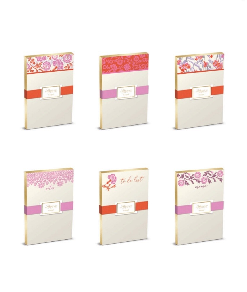 Punch Studio Lady Jayne E4 Prairie Rose 4"x6" Gilded Notepad List - Choose De...