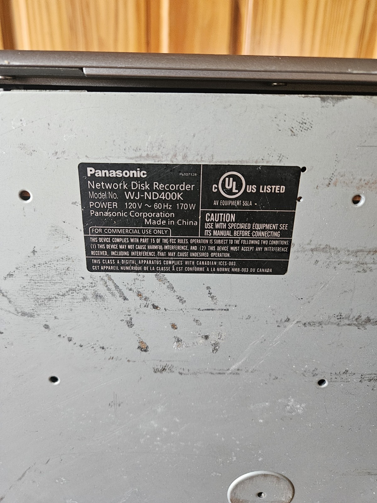 Panasonic NVR WJ-ND400K Network Disk Recorder