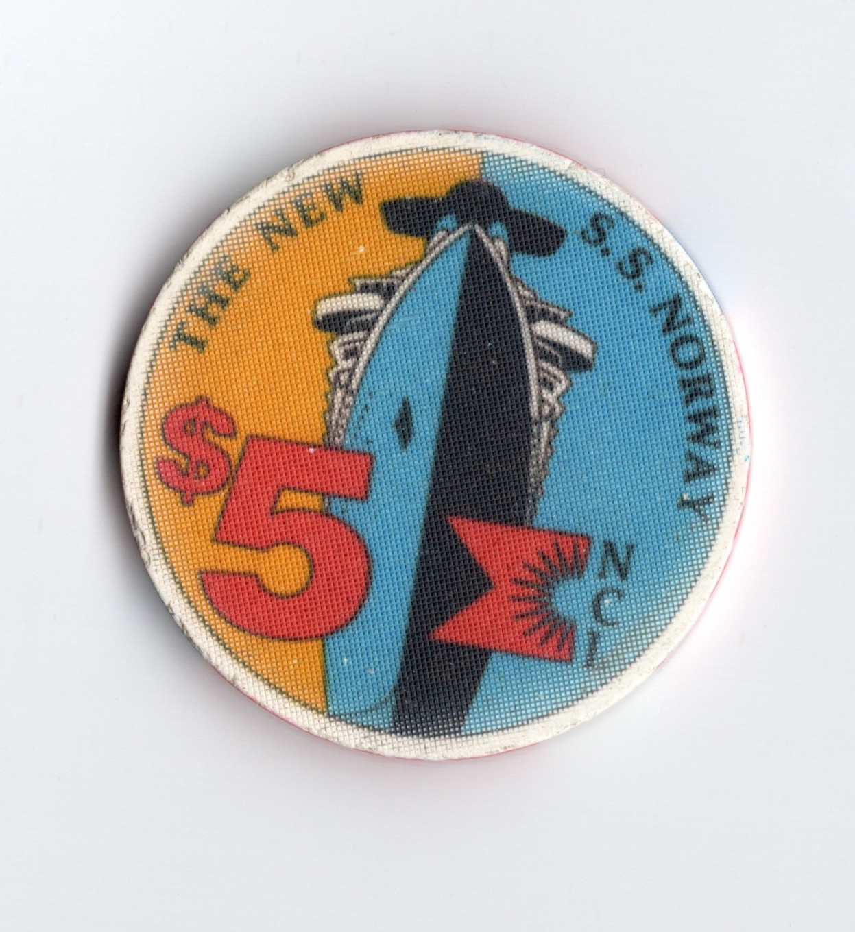 Norwegian Cruises NCL $5 Maiden Voyage New SS Norway Casino Chip