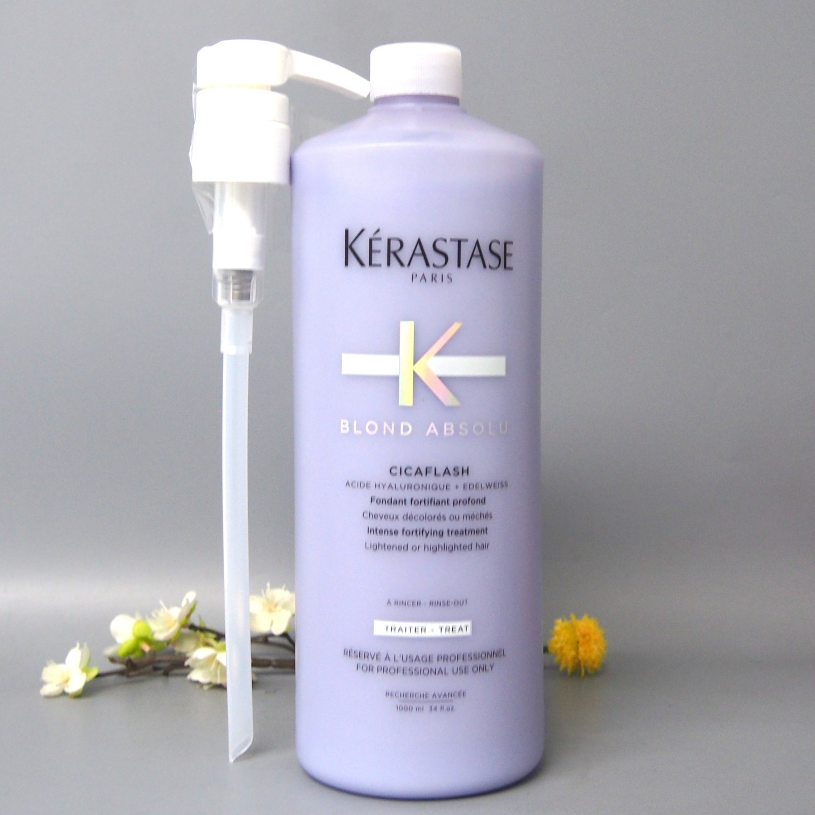 With Pump Kerastase Blond Absolu Fondant Cicaflash 1000ml /34oz