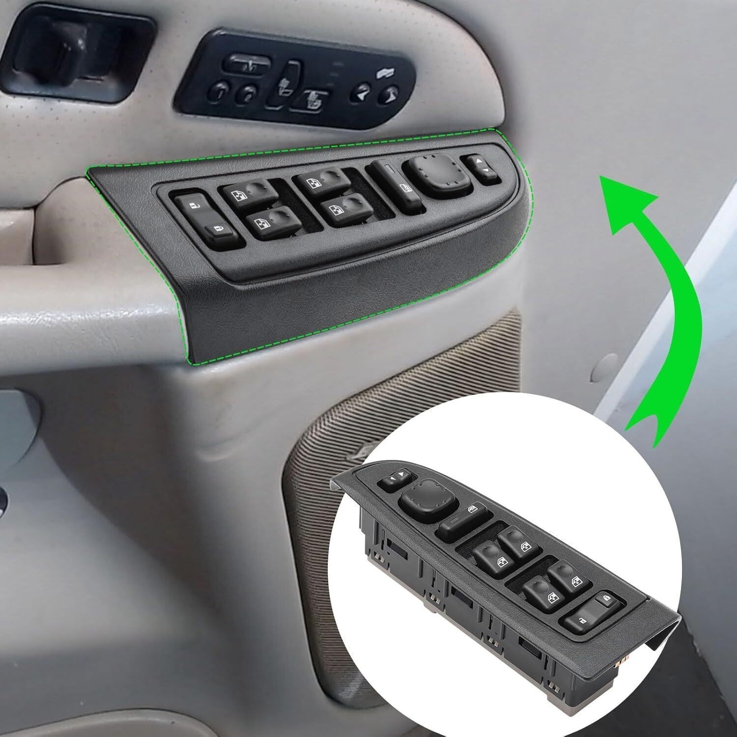 Front Driver Door Master Window Control Switch Fit 2003-2006 GMC Sierra Chevy