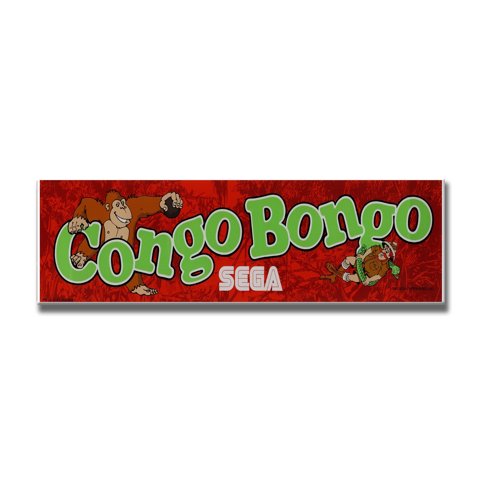 Congo Bongo Premium Arcade Marquee Insert Reproduction Header/Backlit Sign