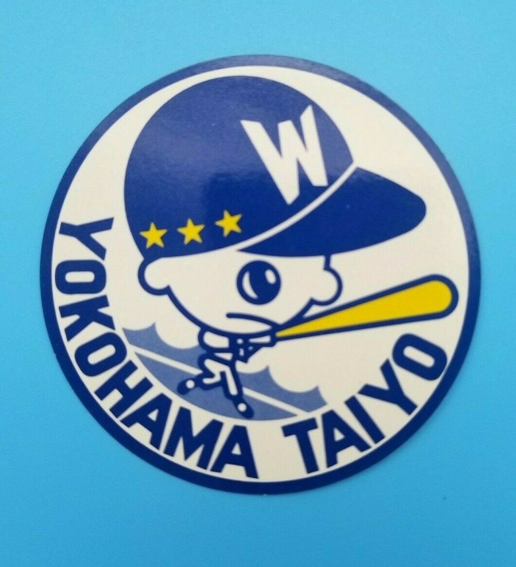 YOKOHAMA TAIYO WHALES BASEBALL STICKER DECAL - JAPAN  VINTAGE & ORIGINAL - MINT