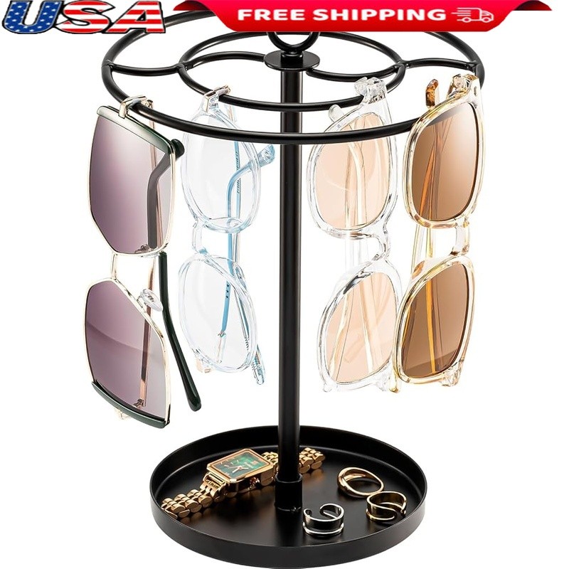 Sunglasses Storage Stand Large Capacity Metal Rack Eyewear Organizer Gift Holder