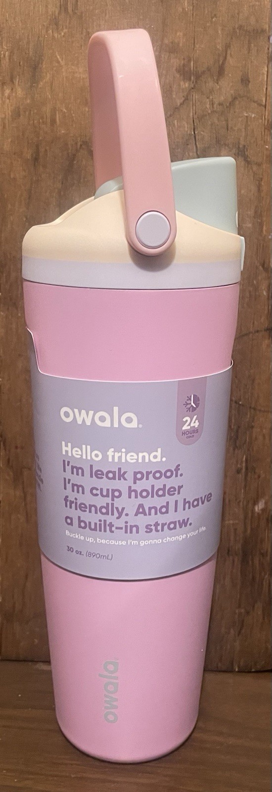 OWALA FreeSip Stainless Steel Insulated Tumbler - Cotton Candy Sky - 30 oz NEW