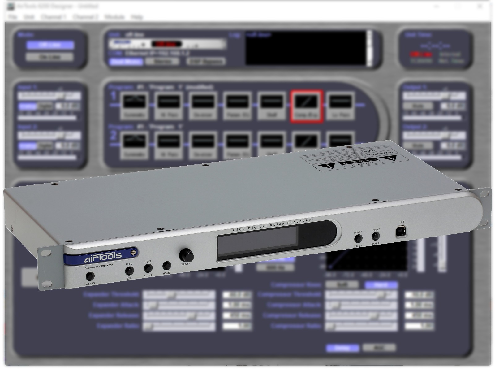 Airtools Symetrix 6200 Digital Mic Preamplifier Voice Speech Processor Voiceover
